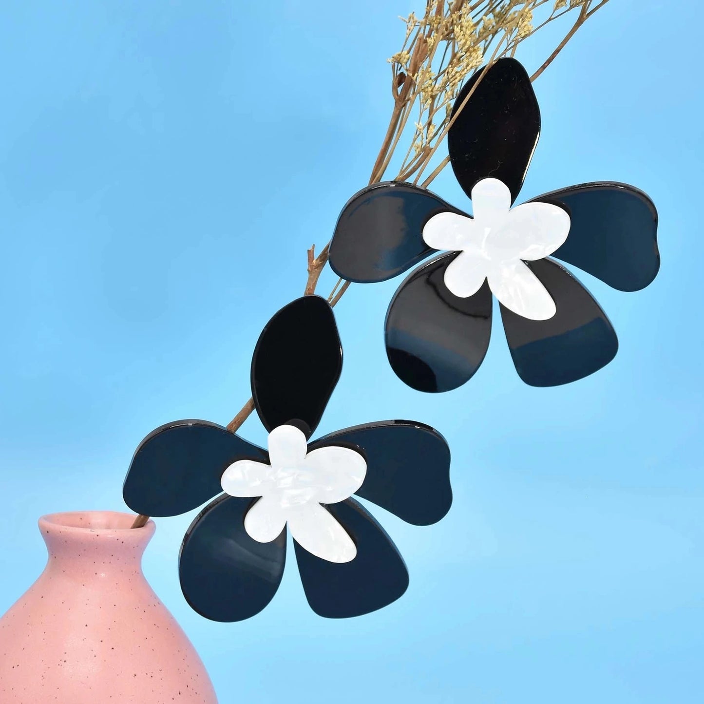 Resin Acrylic Flower earrings